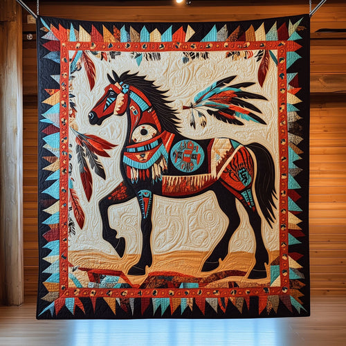 Horse Native American CW2207020CL Quilt