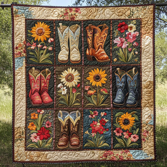 Floral Cowboy Boots WY2108056CL Quilt