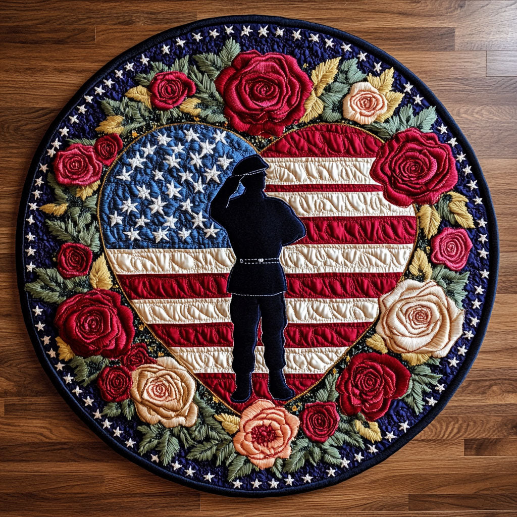 Silent Soldier WN1306049CL Quilted Round Mat