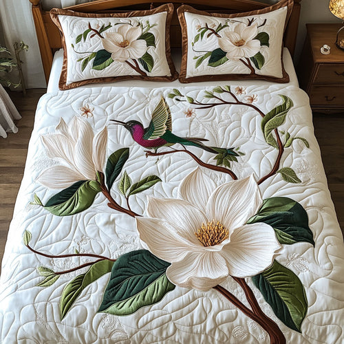 Hummingbird And White Flower WY2802136CL Duvet Cover Set
