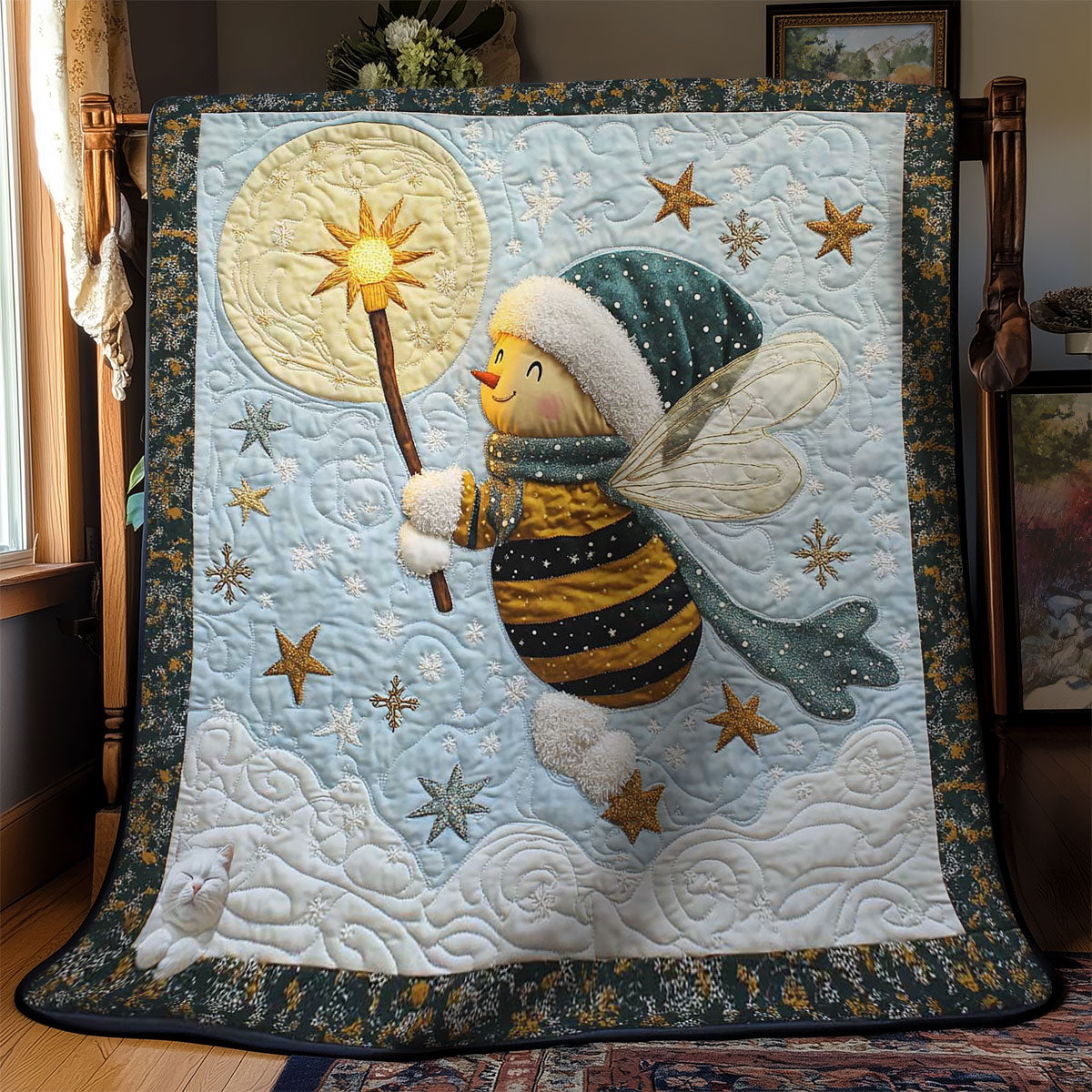 Snowflake Bee WN1511085CL Quilt