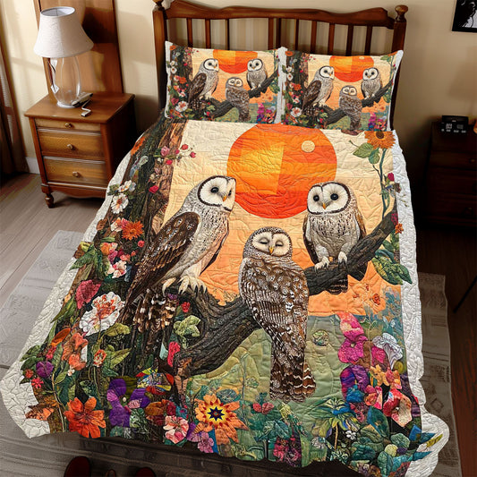 Sunset Owl Branch WP2211033CL Duvet Cover Set