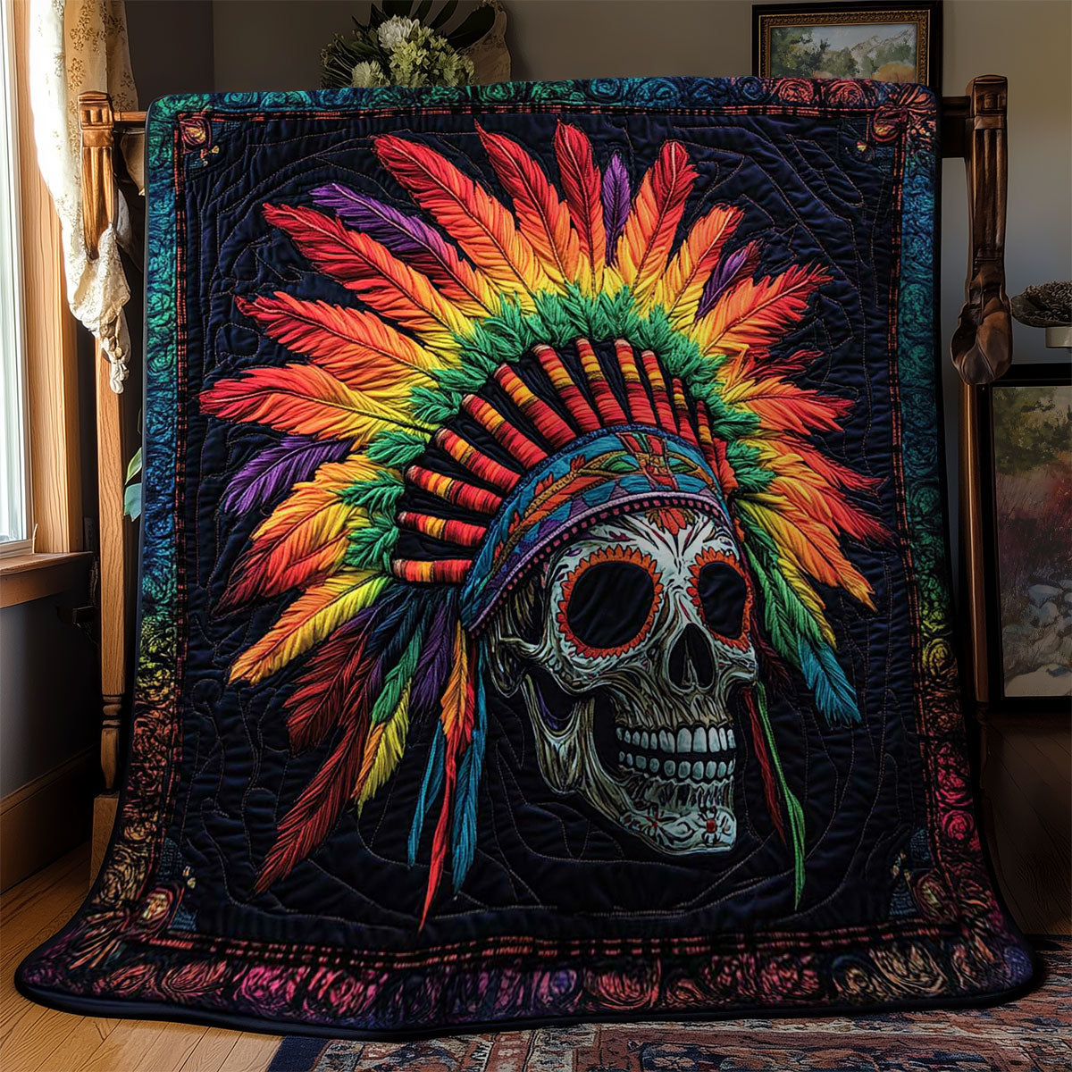 Tribal Skull WN0702056CL Quilt