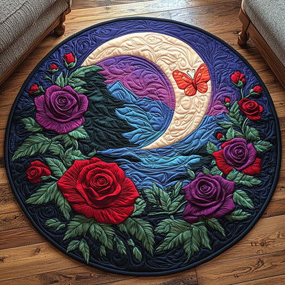 Mystic Rose Garden WP0304010CL Quilted Round Mat