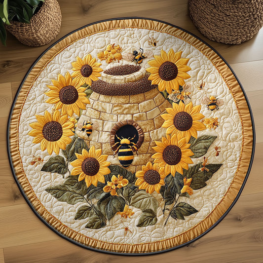 Golden Hive WY2203058CL Quilted Round Mat