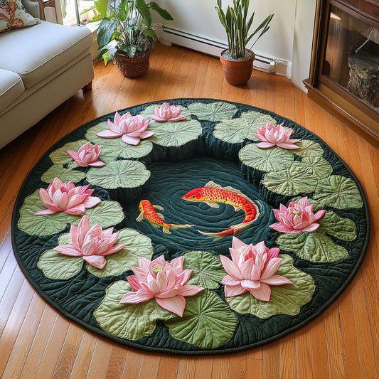 Lotus Circle CP0412130CL Quilted Round Mat