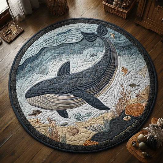 Whale Dreamscape WN2403118CL Quilted Round Mat