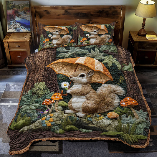 Squirrel Under Rain WY2612082CL Duvet Cover Set