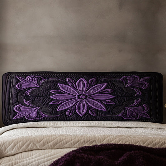 Violet Flame Flower WN1812032CL Quilted Headboard Slipcover