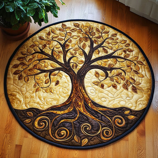 Tree of Life CW2205441CL Quilted Round Mat
