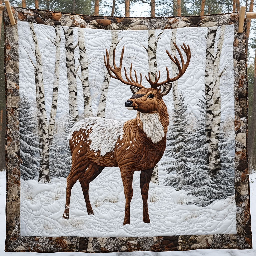 Deer Snowy Forest  LT1509039CL Quilt