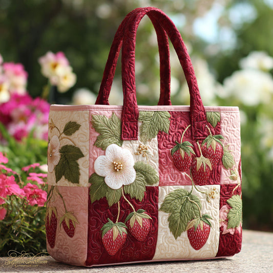 Sweet Strawberry CW2609020CL Quilted Tote Bag