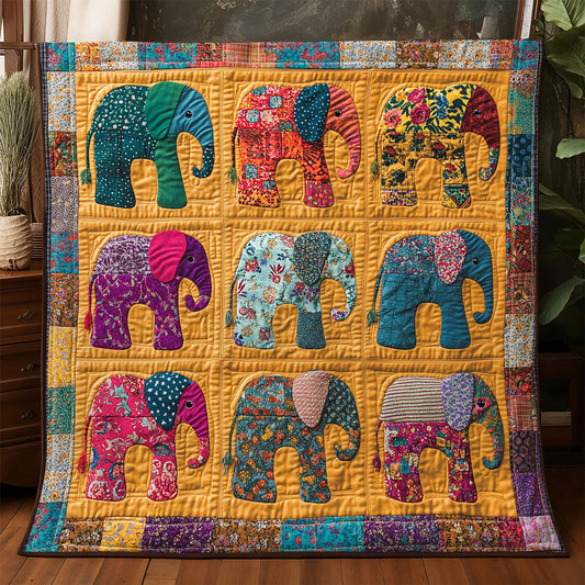 Boho Elephant Patchwork WJ0606001CL Quilt