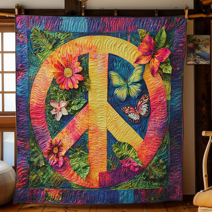 Peace Sign In Garden WY2001095CL Quilt