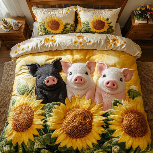 Sunflower and Pigs CW0801044CL Duvet Cover Set