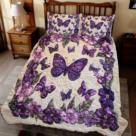 Purple Butterfly WX0512069CL Duvet Cover Set