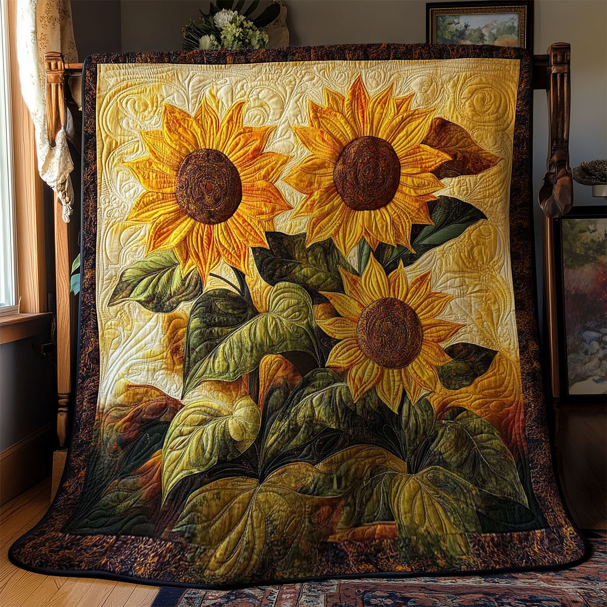 Golden Sunflower WN1703054CL Quilt