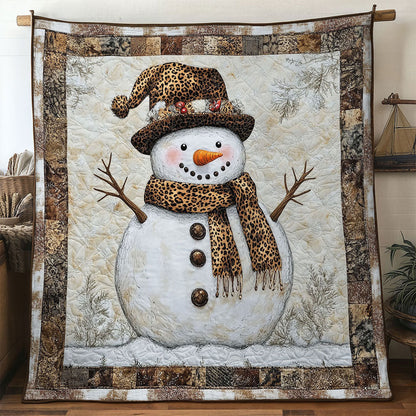 Leopard Chic Snowman WN1411032CL Quilt