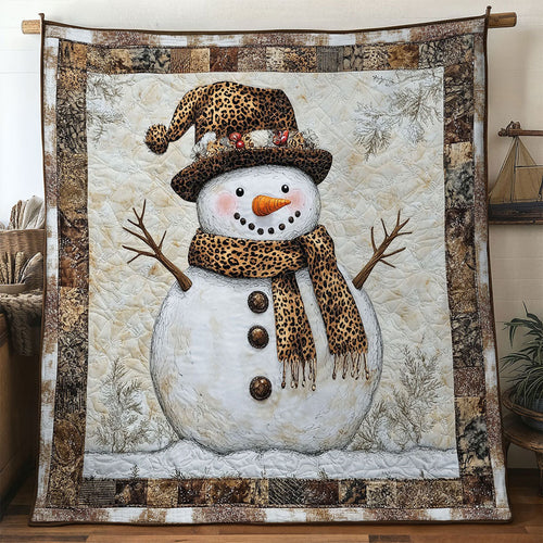 Leopard Chic Snowman WN1411032CL Quilt