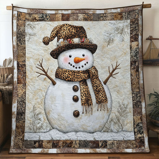 Leopard Chic Snowman WN1411032CL Quilt