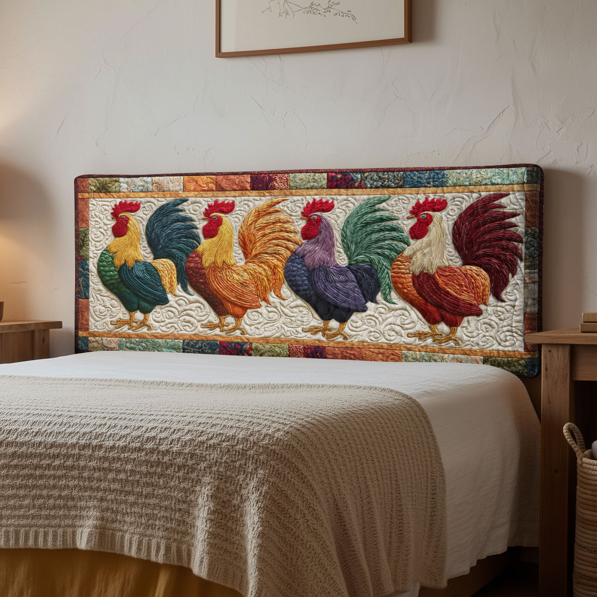 Proud Roosters CP1112017CL Quilted Headboard Slipcover