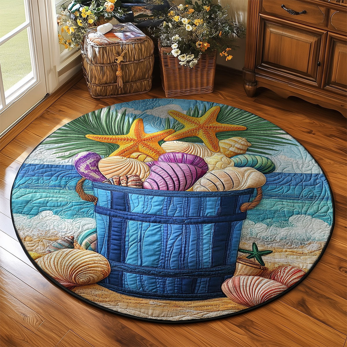 Seaside Treasure WJ1804034CL Quilted Round Mat