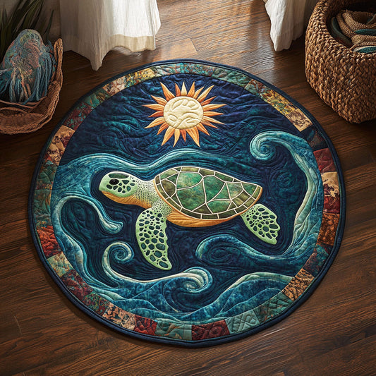 Sea Drift WJ2310298CL Quilted Round Mat