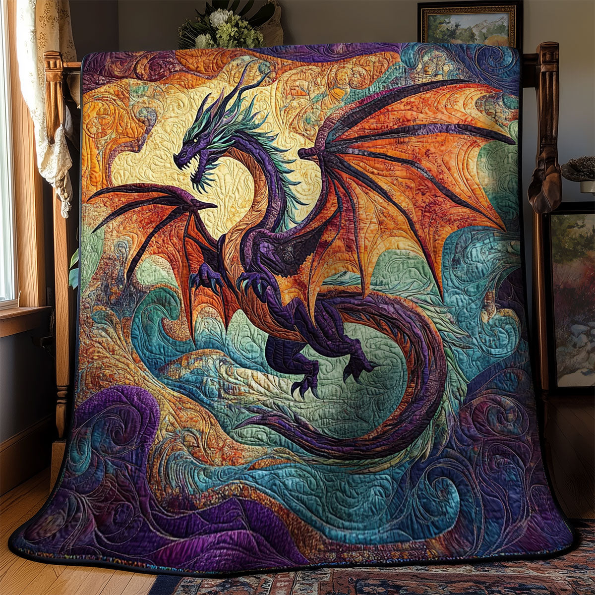 Dragon Abstract WY0602133CL Quilt