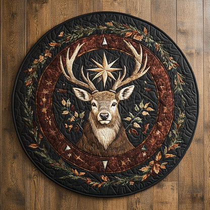 Charming Deer CP2805028CL Quilted Round Mat