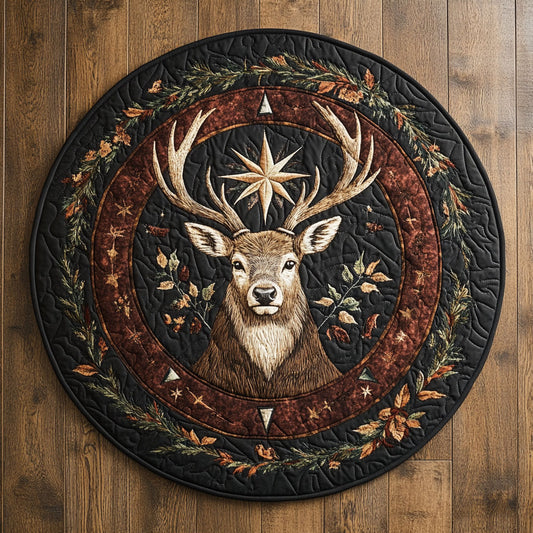 Charming Deer CP2805028CL Quilted Round Mat