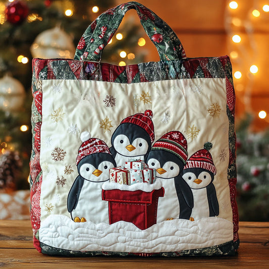 Penguin Winter Magic WN1511076CL Quilted Tote Bag