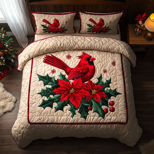 Red Cardinal Bird WJ1305017CL Duvet Cover Set