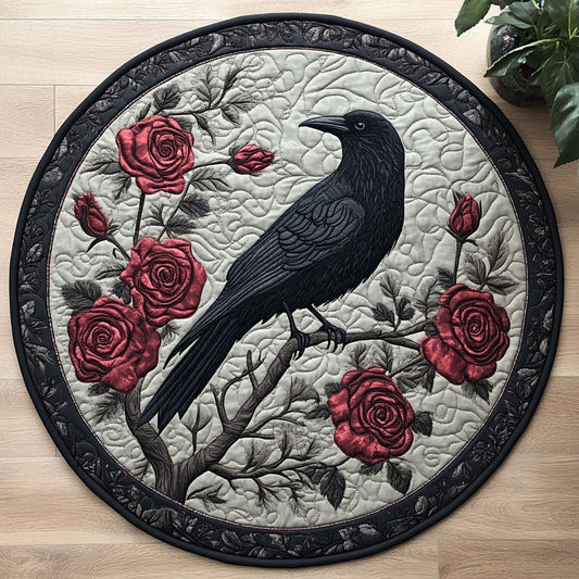 Crimson Raven CW0507015CL Quilted Round Mat