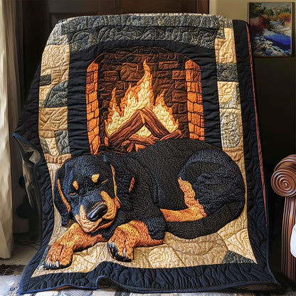 Fireplace Rottweiler WX0601011CL Quilt