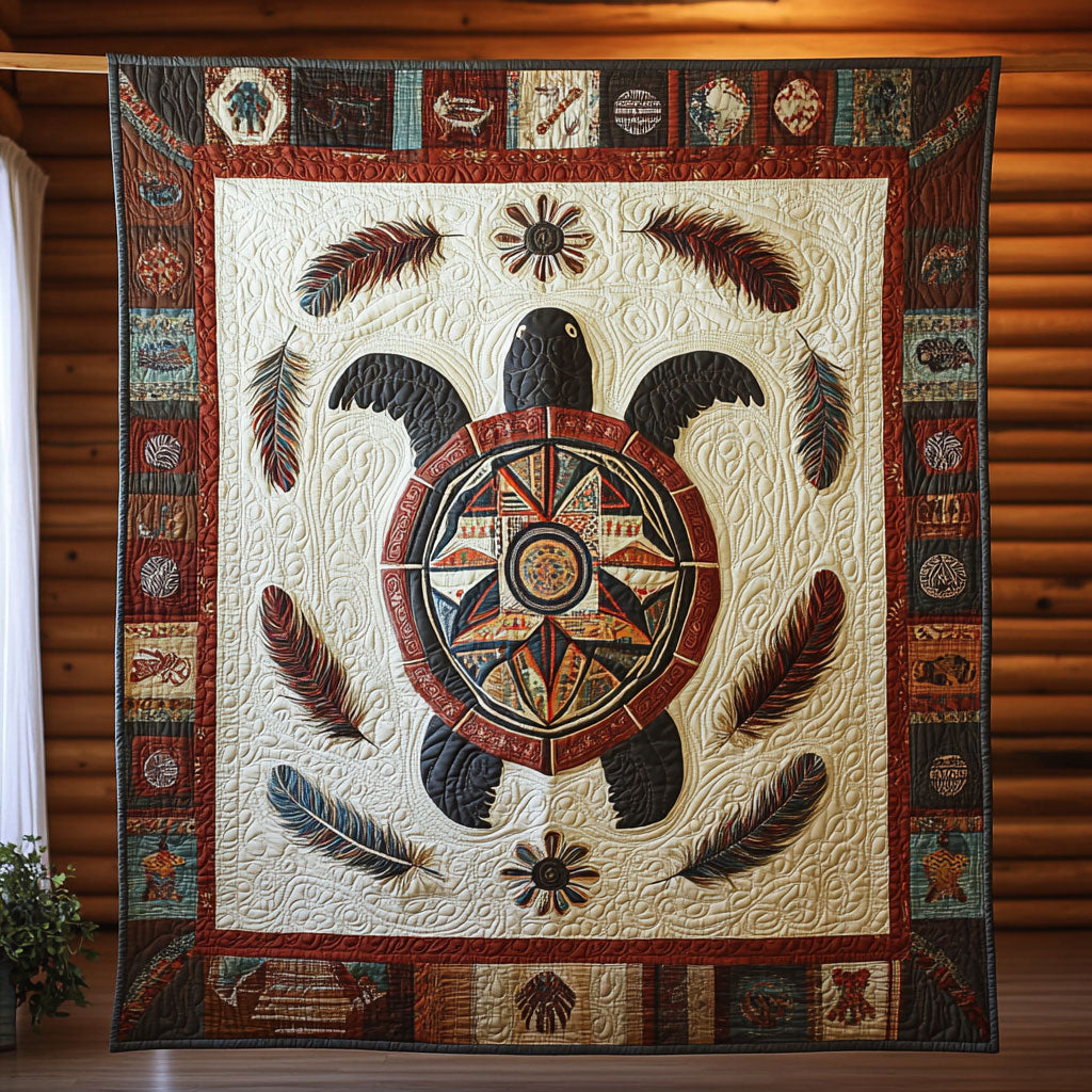 Tribal Turtle CW0907037CL Quilt