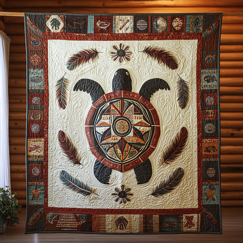 Tribal Turtle CW0907037CL Quilt