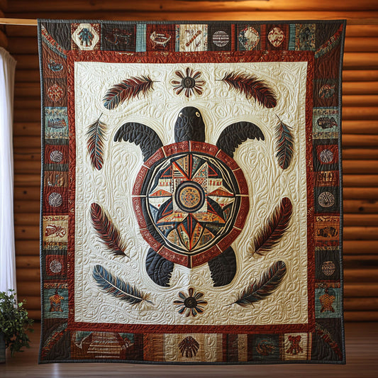 Tribal Turtle CW0907037CL Quilt