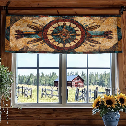 Native Prayer Wind WN1407092CL Quilted Valance