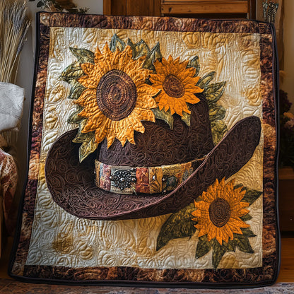 Sunflower Hat Cowboy WX0805036CL Quilt