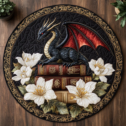Bookish Dragon CM1205008CL Quilted Round Mat