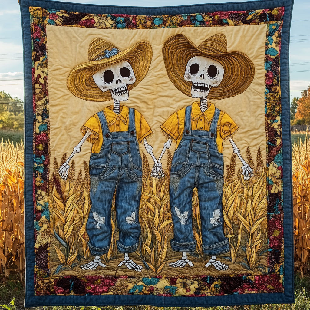 Haunted Skeleton Scarecrow WN2509031CL Quilt