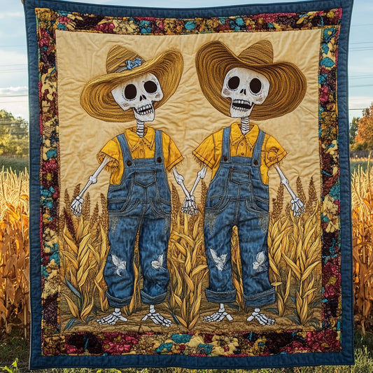 Haunted Skeleton Scarecrow WN2509031CL Quilt