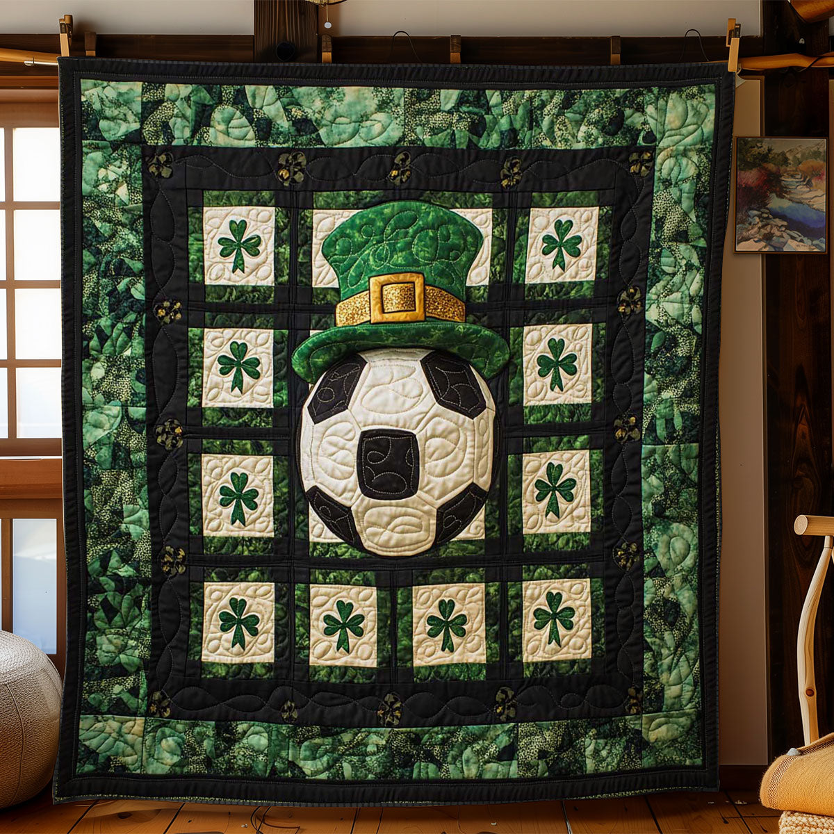 Shamrock Patrick's Day Game WN2712024CL Quilt