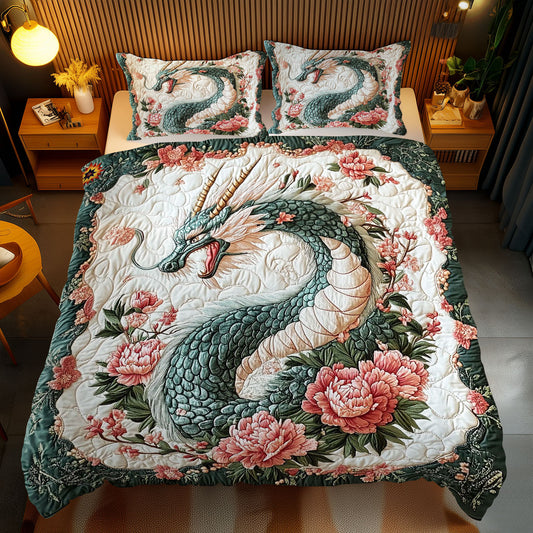 Majestic Dragon Blossom WY2612070CL Duvet Cover Set
