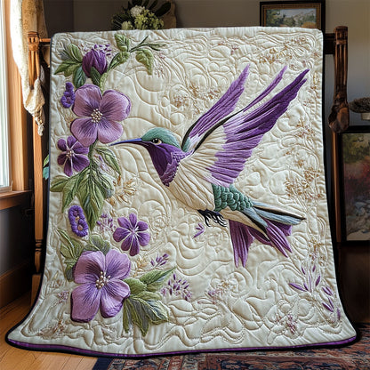 Floral Hummingbird WX0303079CL Quilt