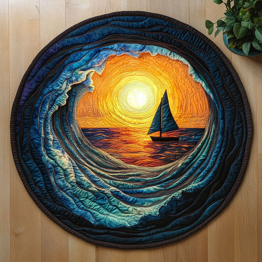 Magic Waves CW0606043CL Quilted Round Mat