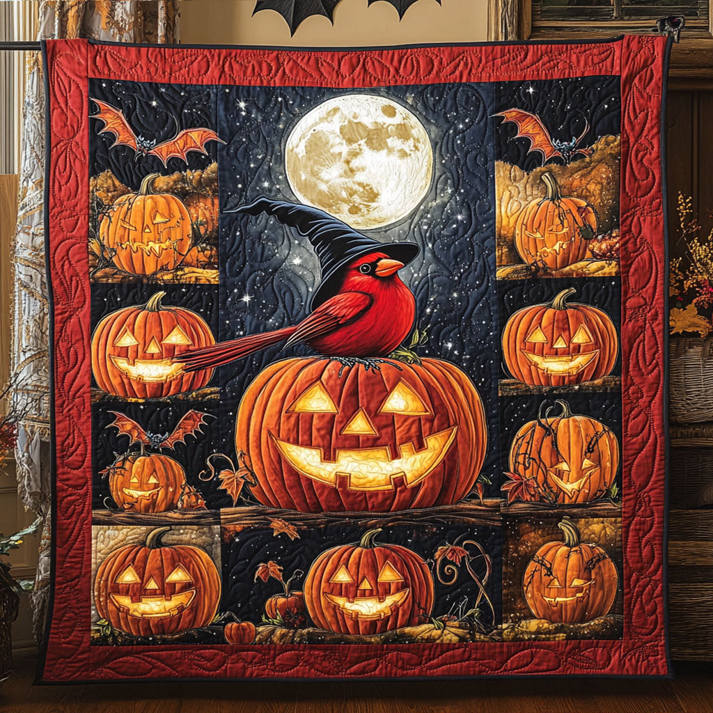Spooky Night Cardinal WY0608079CL Quilt