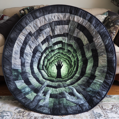 Into the Abyss WJ2310297CL Quilted Round Mat