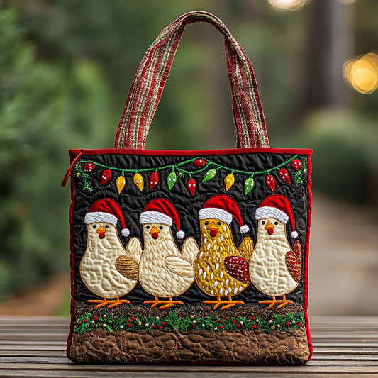 Merry Chicken WN0810040CL Quilted Tote Bag