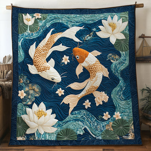Dancing Koi Fish WN2107006CL Quilt